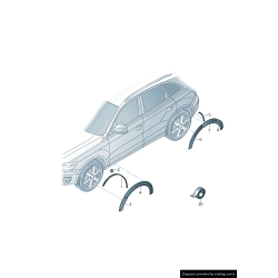 Extension de garniture d'élargissement d'aile de roue, aile avant droite - Pièces d'origine Audi 8R0853728A1QP/8R0853718B1QP