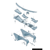 Couvre-panneau de cowl de pare-brise LHD - Pièces d'origine Audi 8K1819447B01C Couvre-panneau de cowl de pare-brise LHD - Pièces d'origine Audi 8K1819447B01C