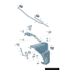 Buse de lave-glace chauffante pour pare-brise gauche coté conducteur - Pièces d'origine Audi 4G8955987A Buse de lave-glace chauffante pour pare-brise gauche coté conducteur - Pièces d'origine Audi 4G8955987A