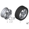 Roue à double rayon de style 239 de 19 pouces - Pièce d'origine BMW 36117842652