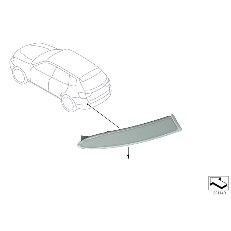 2014/04 - 2017 Réflecteur de pare-chocs arrière droit rouge O/S - Pièce d'origine BMW 63257352210 2014/04 - 2017 Réflecteur de pare-chocs arrière droit rouge O/S - Pièce d'origine BMW 63257352210