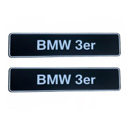 Ensemble de 2 plaques d'identification de plaque d'immatriculation pour la série 3 - Pièce d'origine BMW 81852339702