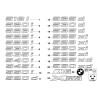 Autocollant d'étiquette d'emblème de badge de label 525d - Pièce d'origine BMW 51147039785 Autocollant d'étiquette d'emblème de badge de label 525d - Pièce d'origine BMW 51147039785
