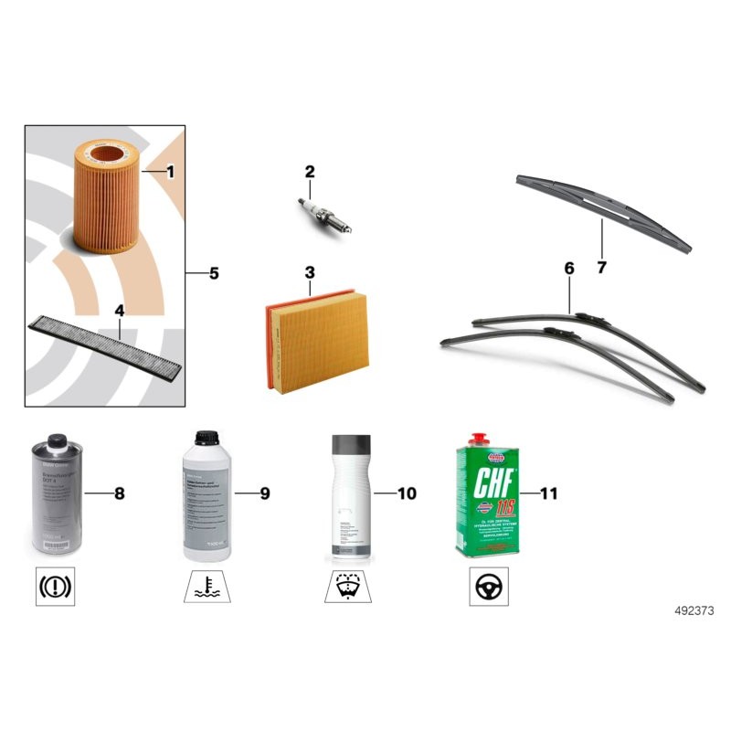 Moteur à essence 6 cylindres 3.0l Bougies d'allumage 6 pièces - Pièce d'origine BMW 6x12120037244