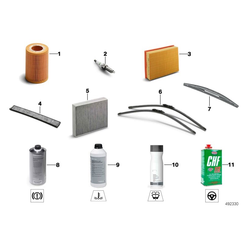 Moteur à essence 6 cylindres Bougie d'allumage 1 pièce - Pièce d'origine BMW 12120037663