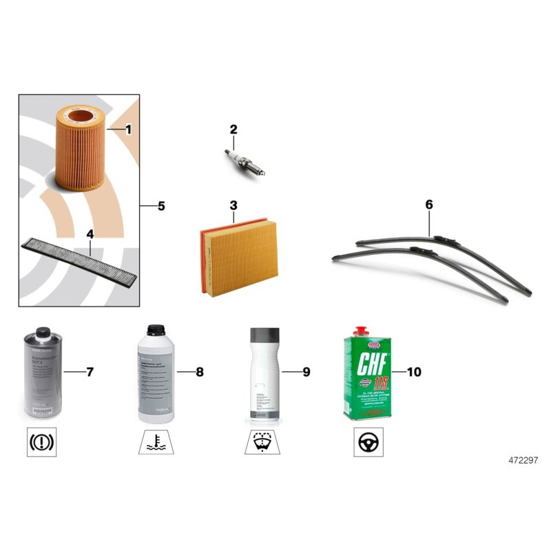 Moteur à essence 6 cylindres Bougie d'allumage 1 PCS - Pièce d'origine BMW 12122158253