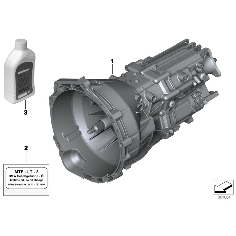 Fluide de transmission 75W-90 1 litre - Pièce d'origine BMW 83222339221