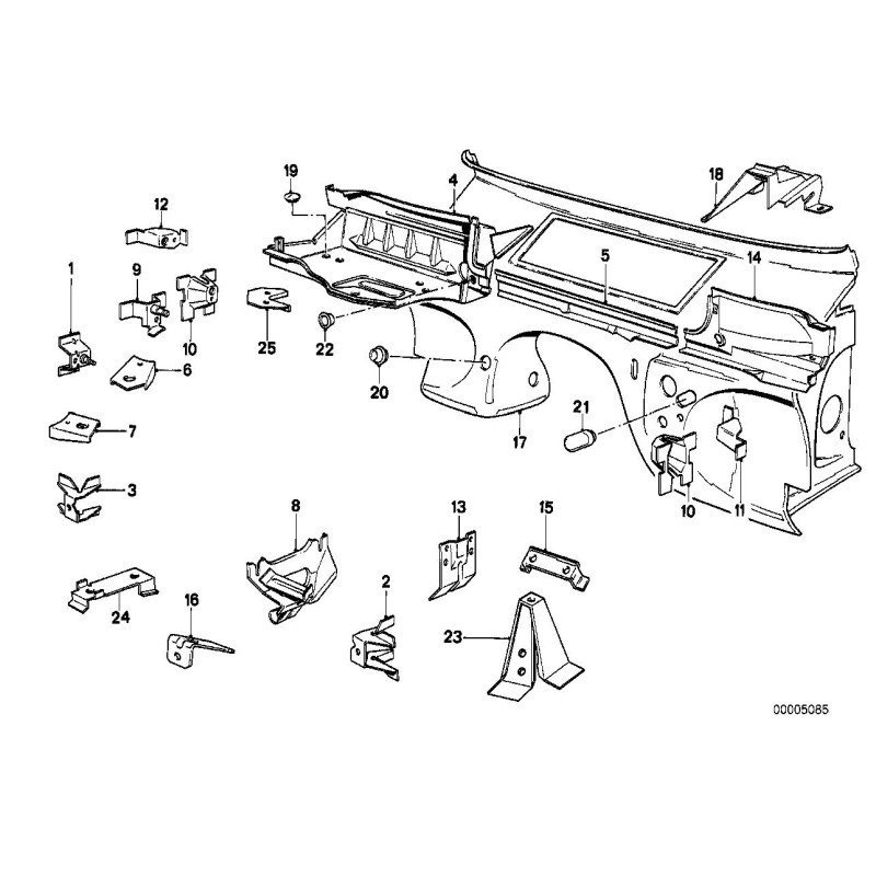 7-Bouchon aveugle - Pièce d'origine BMW 51711972464