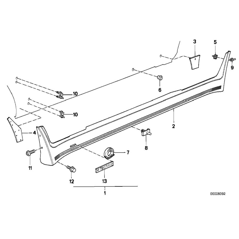 8-clip Euro- Pièce d'origine BMW 51711919149