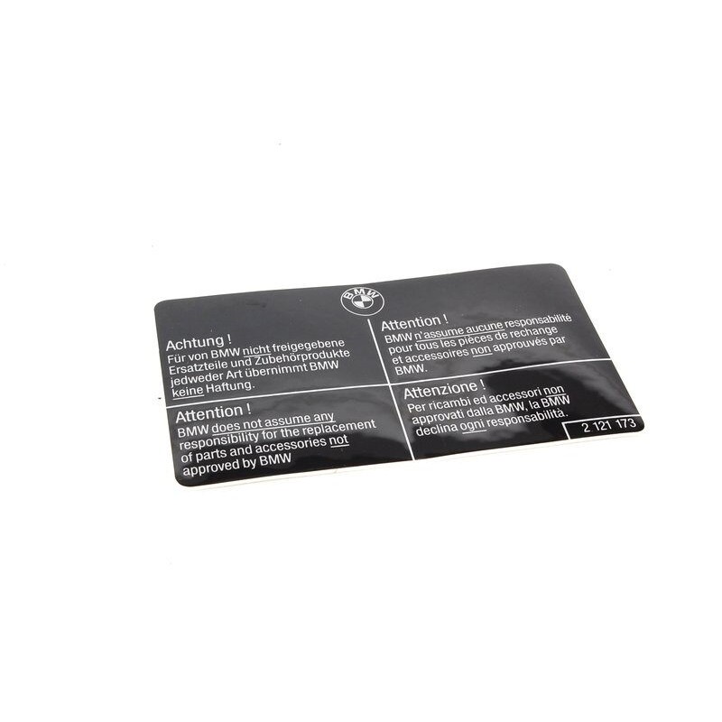 8/Étiquette - Pièce d'origine BMW 51142121173