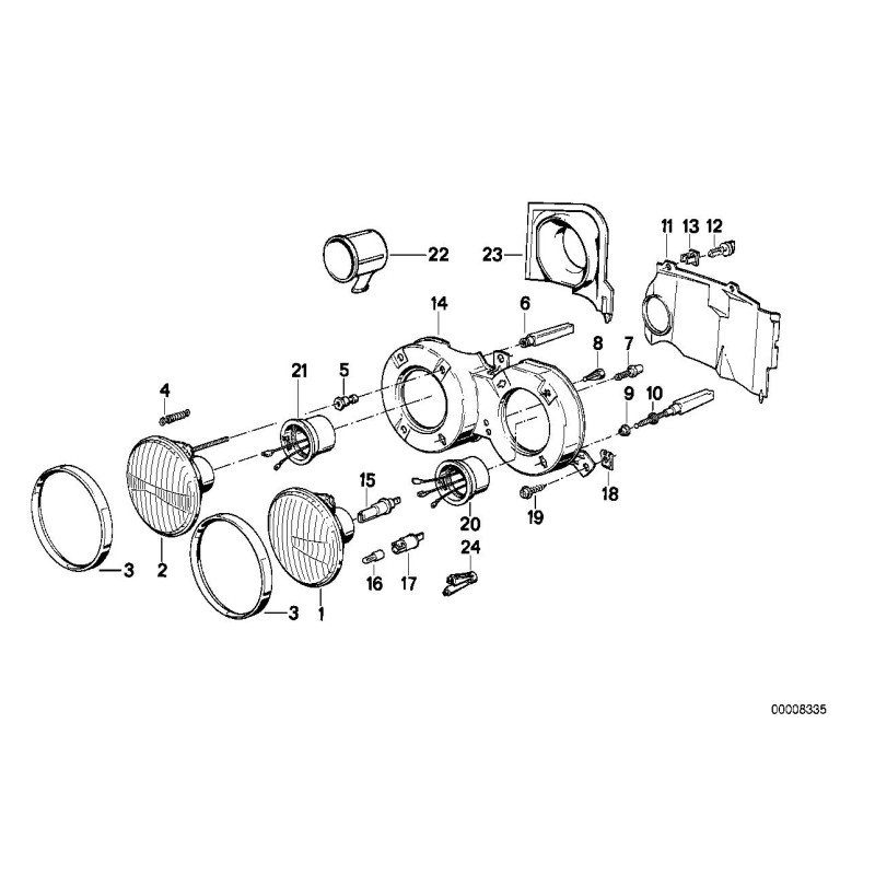 8-Insert de lumière Euro - Pièce d'origine BMW 63121368861