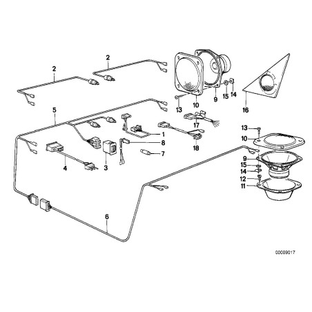 Haut-parleur 8 - Pièce d'origine BMW 65131385947 Haut-parleur 8 - Pièce d'origine BMW 65131385947