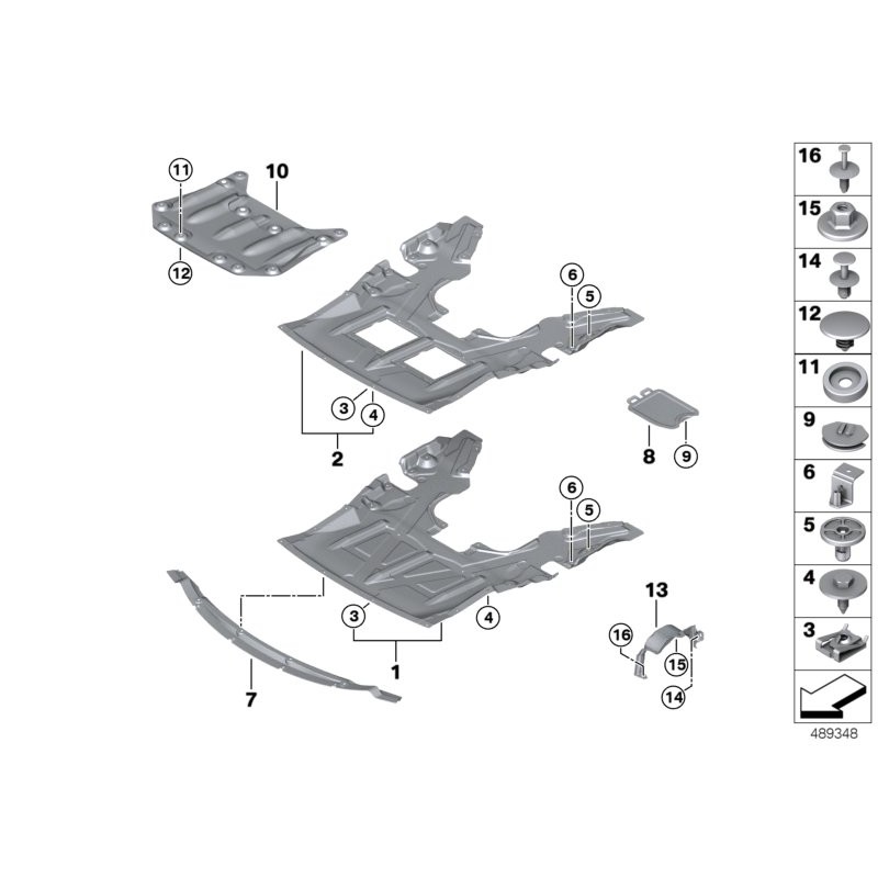 Blindage du compartiment moteur - Pièce d'origine BMW 51717376346