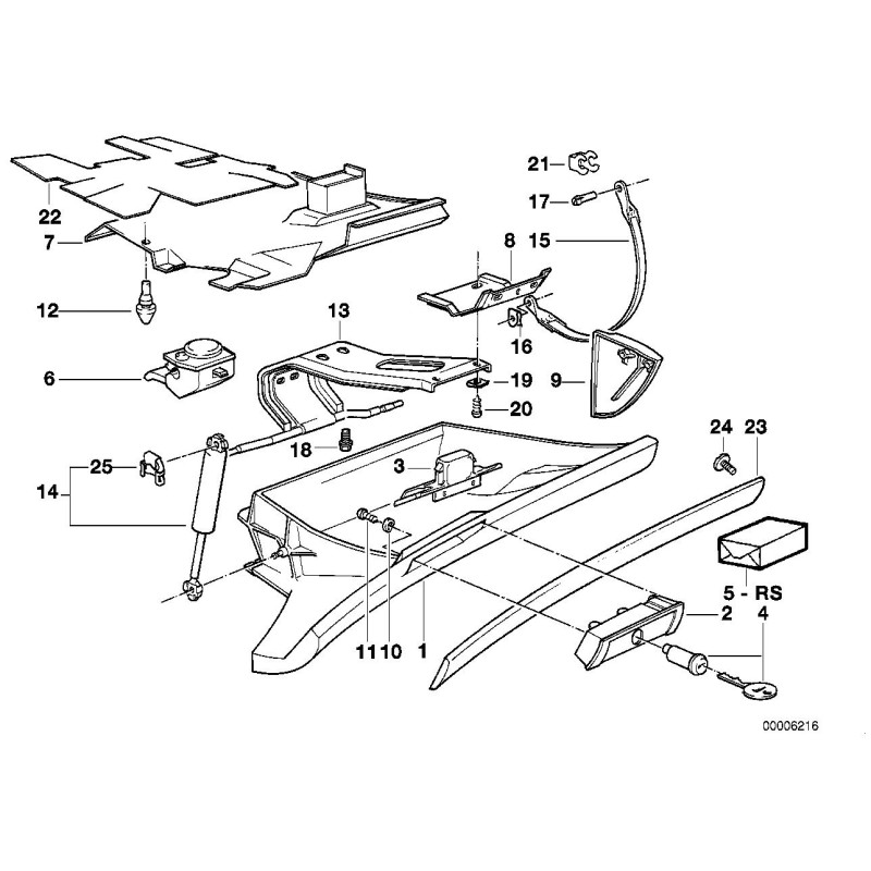 Amortisseur - Pièce d'origine BMW 51162236484