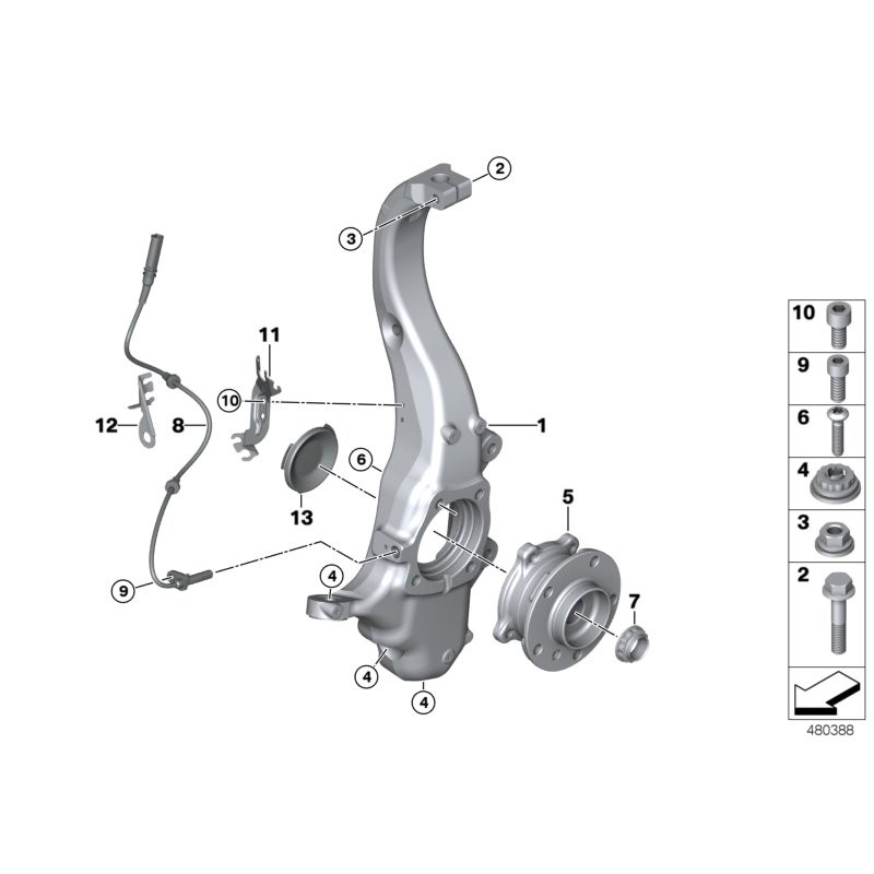 Capteur ABS - Pièce d'origine BMW 34526771776
