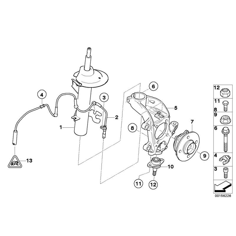 Capteur de vitesse ABS - Pièce d'origine BMW 34526756384