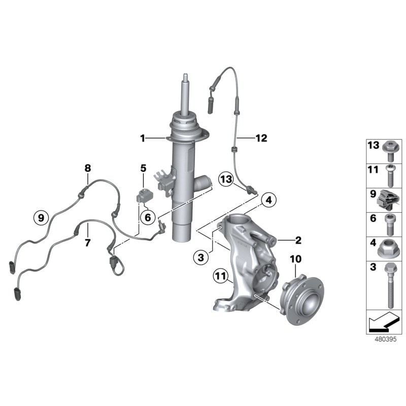 Capteur d'accélération avant - Pièce d'origine BMW 37156871465