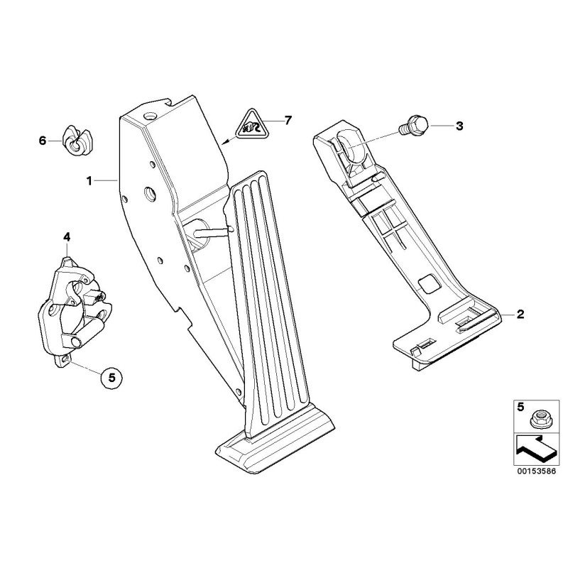 Module d'accélérateur avec pédale - Pièce d'origine BMW 35426786282