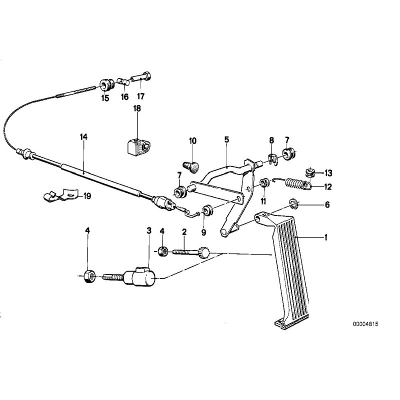 Pédale d'accélérateur - Pièce d'origine BMW 35411156488
