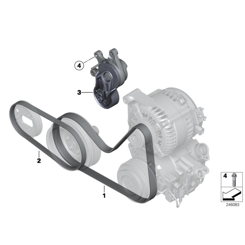 Assemblage de tendeur de courroie d'accessoire - Pièce d'origine BMW 11287594969
