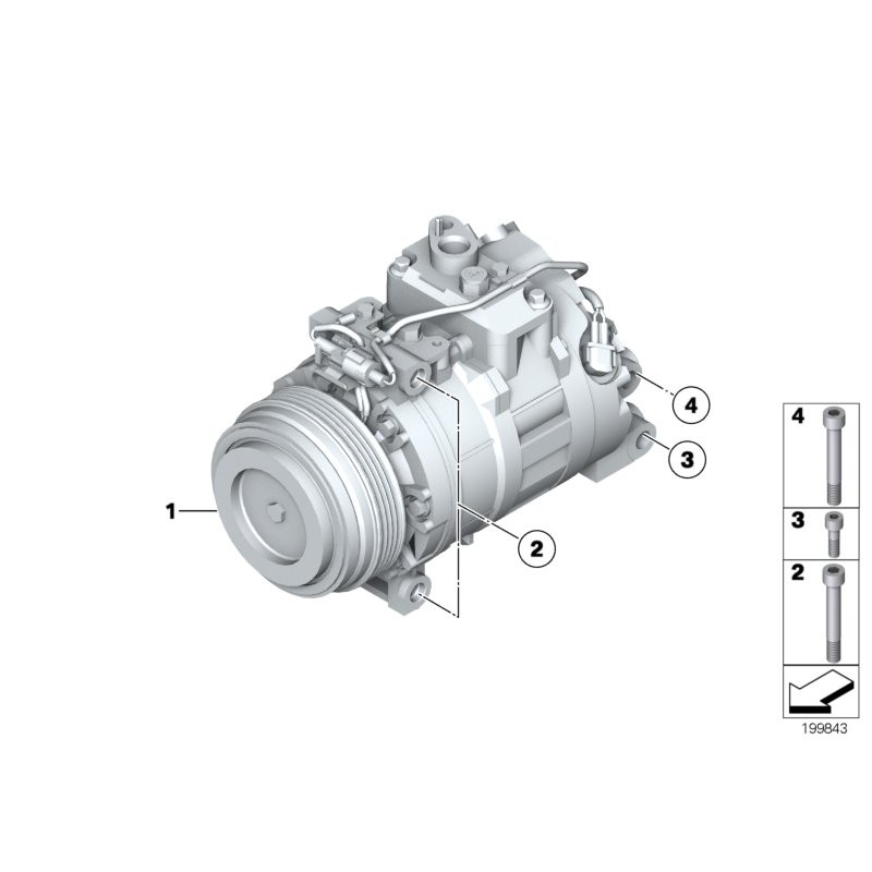 Compresseur de climatisation - Pièce d'origine BMW 64509154072