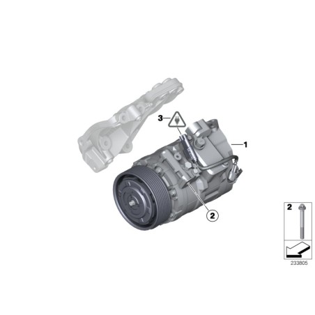 Compresseur de climatisation - Pièce d'origine BMW 64529211496 Compresseur de climatisation - Pièce d'origine BMW 64529211496