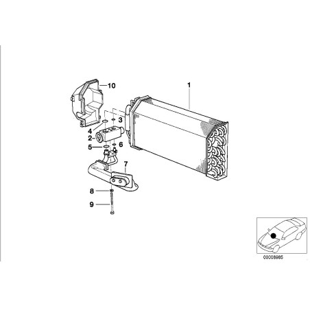 Assemblage de l'évaporateur de climatisation - Pièce d'origine BMW 64118363782