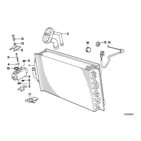 Assemblage de l'évaporateur de climatisation - Pièce d'origine BMW 64118391277