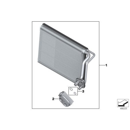 Évaporateur de climatisation - Pièce d'origine BMW 64116975553