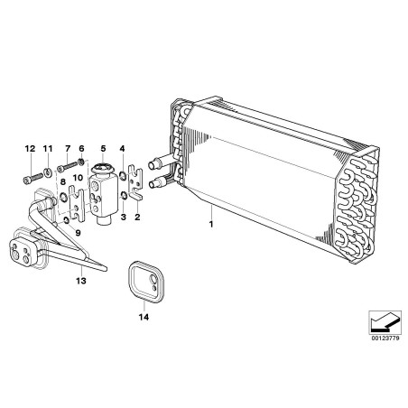 Évaporateur de climatisation - Pièce d'origine BMW 64118372191