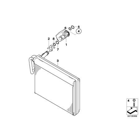 Évaporateur de climatisation - Pièce d'origine BMW 64119179802