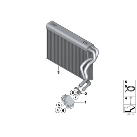 Évaporateur de climatisation - Pièce d'origine BMW 64119290888