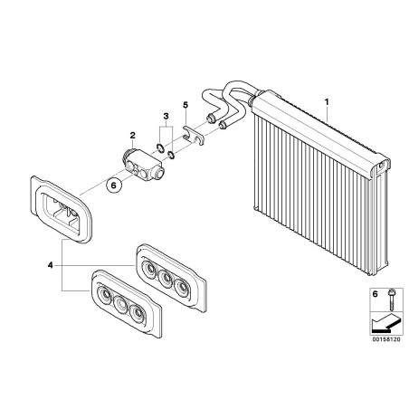 Soupape d'expansion de climatisation - Pièce d'origine BMW 64116968202