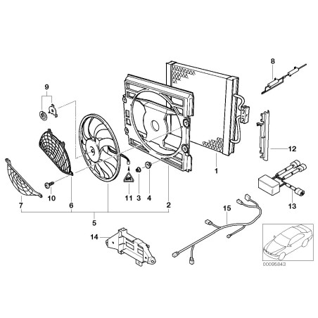 Couvercle du ventilateur de climatisation - Pièce d'origine BMW 64546913887 Couvercle du ventilateur de climatisation - Pièce d'origine BMW 64546913887