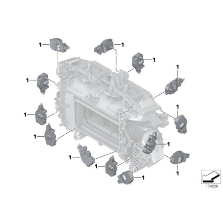 Actionneurs de volet de climatisation - Pièce d'origine BMW 64119242058