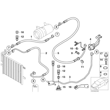 Tuyau de climatisation - Pièce d'origine BMW 64536908907