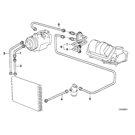 Tuyau de climatisation - Pièce d'origine BMW 64538391051