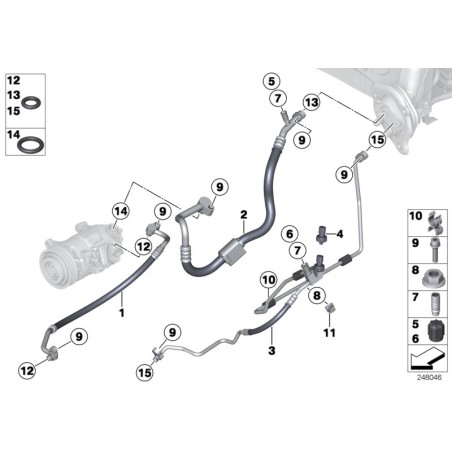 Tuyau de climatisation - Pièce d'origine BMW 64539217375