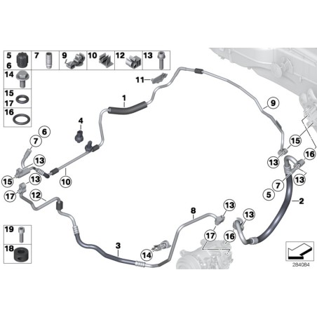 Amortisseur de vibration de ligne de climatisation - Pièce d'origine BMW 64509231714 Amortisseur de vibration de ligne de climatisation - Pièce d'origine BMW 64509231714