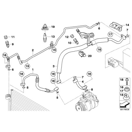 Capteur de pression de climatisation - Pièce d'origine BMW 64536909257