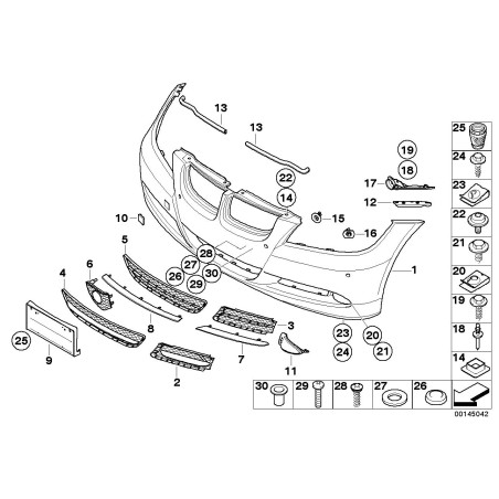 Cache de garniture de régulateur de vitesse actif - Pièce d'origine BMW 51117152791