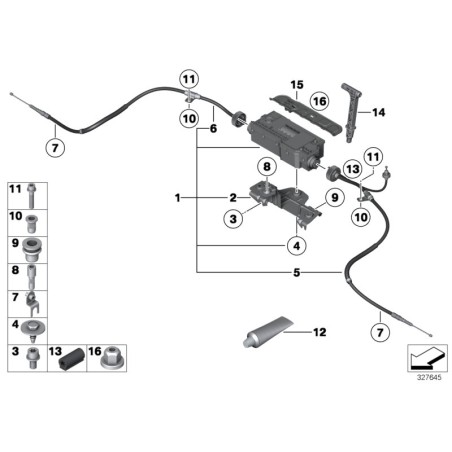 Actionneur avec contrôle - Pièce d'origine BMW 34436877316