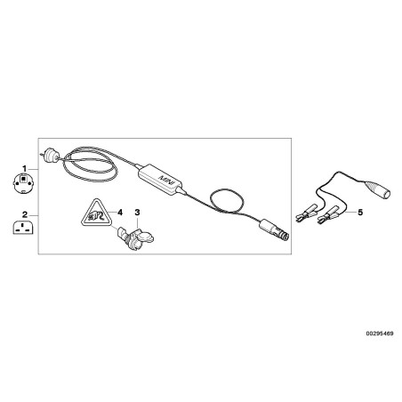 Câble d'adaptateur de chargeur de batterie - Pièce d'origine BMW 71607690235