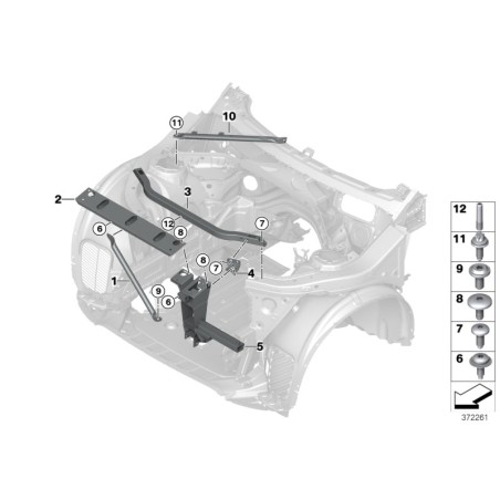 Plaque d'adaptation gauche - Pièce d'origine BMW 51647210507
