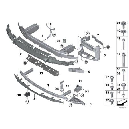 Adaptateur droit - Pièce d'origine BMW 51117357216