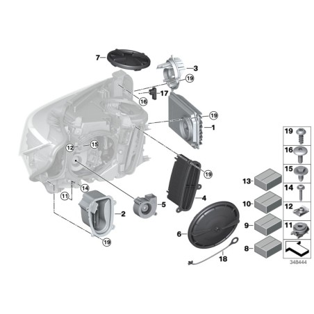 Module de commande de phare adaptatif à LED - Pièce d'origine BMW 63117440881