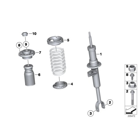 Amortisseur supplémentaire - Pièce d'origine BMW 31336789373 Amortisseur supplémentaire - Pièce d'origine BMW 31336789373