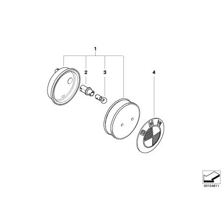 Lampe de clignotant supplémentaire - Pièce d'origine BMW 63137165733 Lampe de clignotant supplémentaire - Pièce d'origine BMW 63137165733