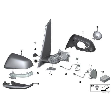 Lampe de clignotant supplémentaire droite - Pièce d'origine BMW 51167493898