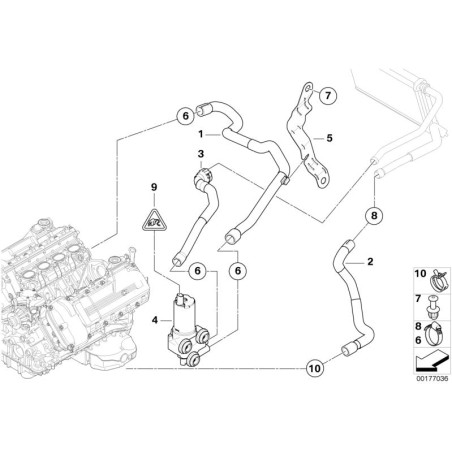 Pompe à eau supplémentaire - Pièce d'origine BMW 64118369806